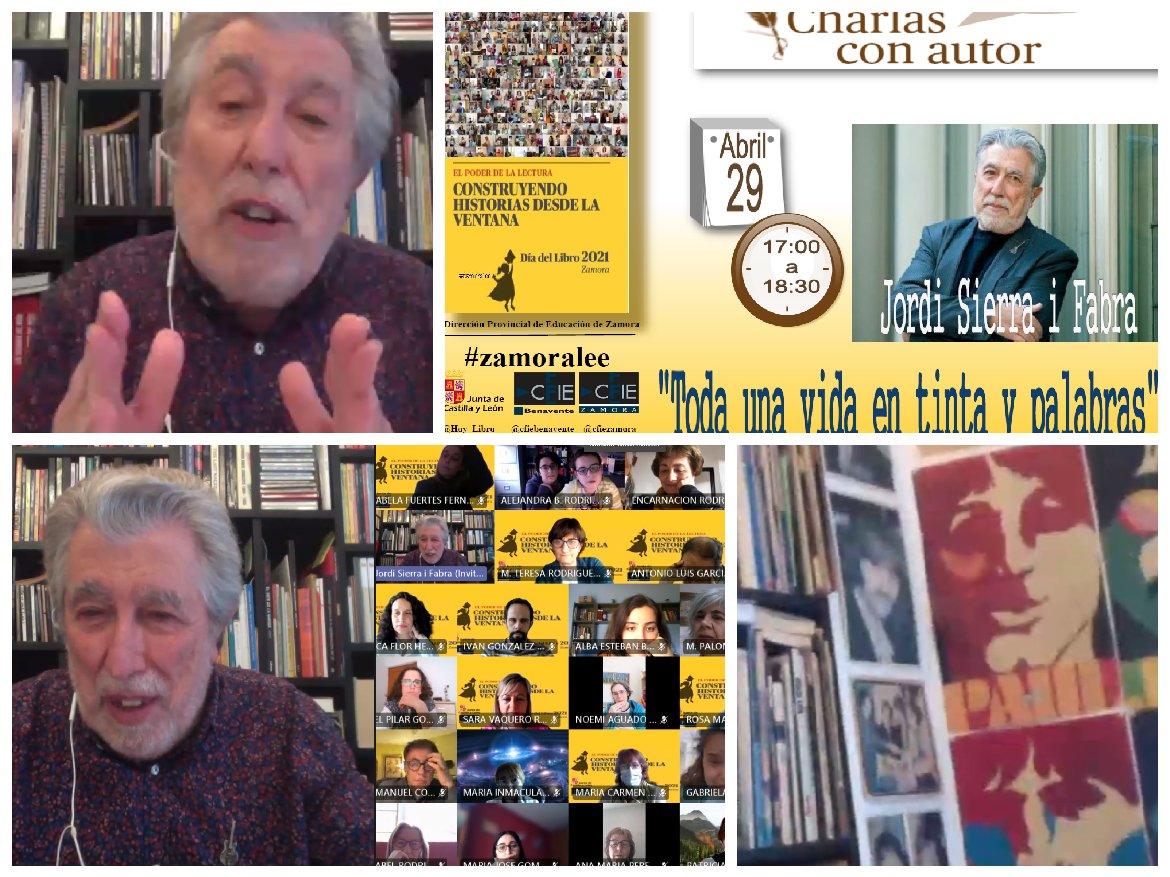 4º Café literario con Jordi Sierra i Fabra <a href="/FundacioSiF/">Jordi Sierra i Fabra i Fundació Sierra i Fabra</a> "Yo soy lector, me salvó la vida leer. Yo seré lo que quiero ser. Quería ser libre, independiente, feliz"...Un comienzo difícil para "una vida en tinta y palabras". #zamoralee <a href="/educacyl/">Educación JCyL</a> <a href="/cfiezamora/">CFIE de Zamora</a> <a href="/cfiebenavente/">cfiebenavente</a> <a href="/Hoy_Libro/">¡Hoy Libro!</a>
