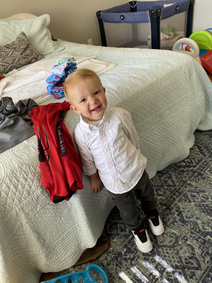 beau_trauger's tweet photo. Jordan got some new Js. Can’t tell who is more excited, him or is dad. #shoe-guy https://t.co/uPO7zafsT3