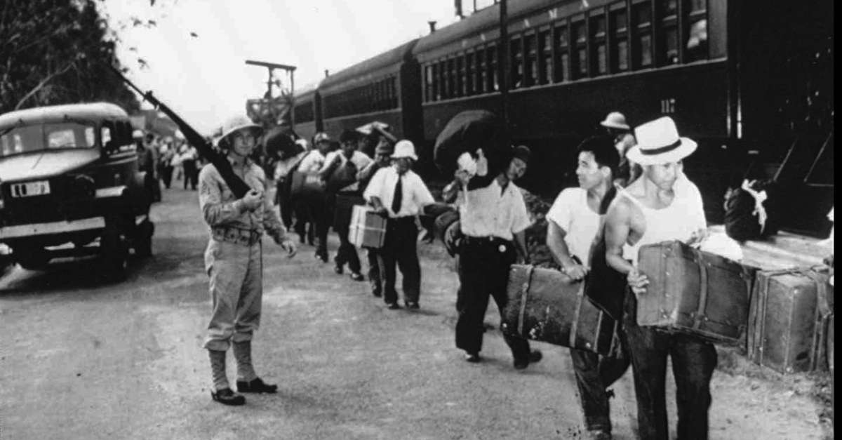5/ Japanese Americans were given little time to pack or batten up their homes, stores, etc. to board trains to the internment camps. It was forced and affected 114,000.