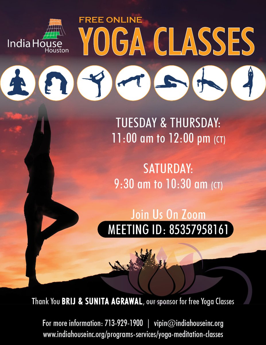 India House Houston Auf Twitter Join Our Free Virtual Yoga Class Today At 11 A M Click The Link Below To Join The Class Https T Co 5zsy6snsl0 Southwestmd Swhounews Braysoakmd Yoga Yogainspiration Https T Co X9zn19and1 Twitter
