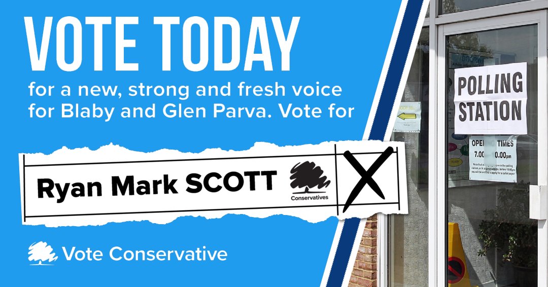 POLLING STATIONS ARE NOW OPEN. I'll be out and around all day, feel free to say hello and have a chat! Any questions or concerns, get in touch with me as soon as you can! Vote Conservative for a new, strong and fresh voice for Blaby &amp; Glen Parva #election2021 #Leicestershire