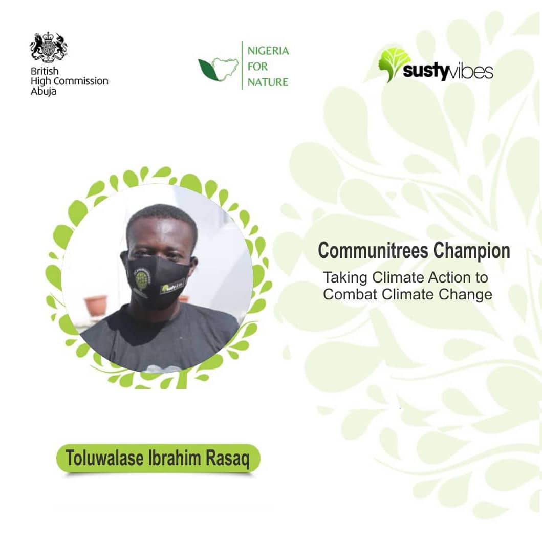 SustyVibes's tweet image. Meet #Communitrees 🌱 CHAMPION @ToluwalaseR

#NigeriaforNature 
#YoungAdvocate 
#ClimateAction