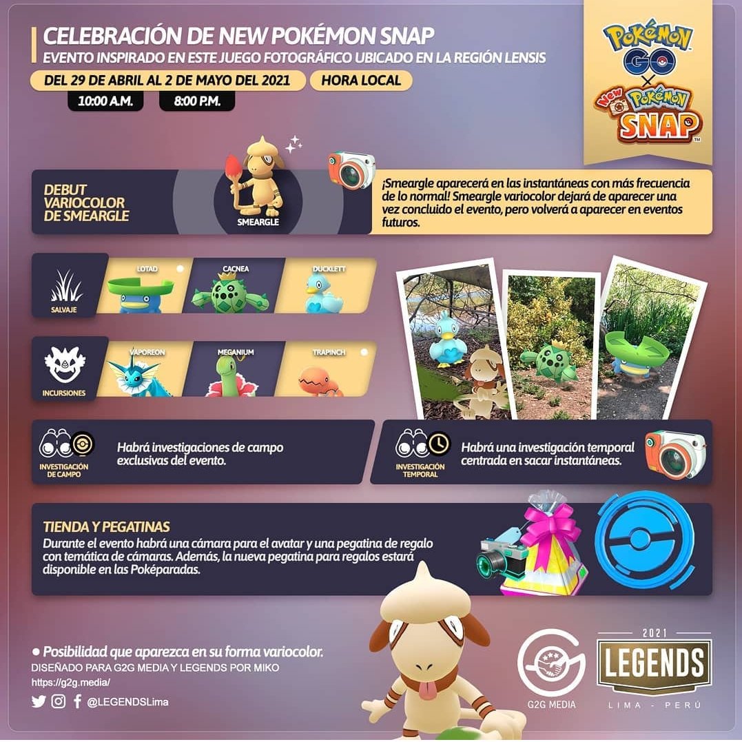 pokepoechat's tweet photo. Mucha suerte #PokeAmigos con esas #Gosnapshot durante el evento dedicado a la region #Lensis y #PokemonSnap ya que podría aparecer #smeargle #shiny
Habrá un spawn especial y algunos cambios en las #PokemonGoRaids
#PokemonGo #FelizJueves https://t.co/zilIU40Jbj