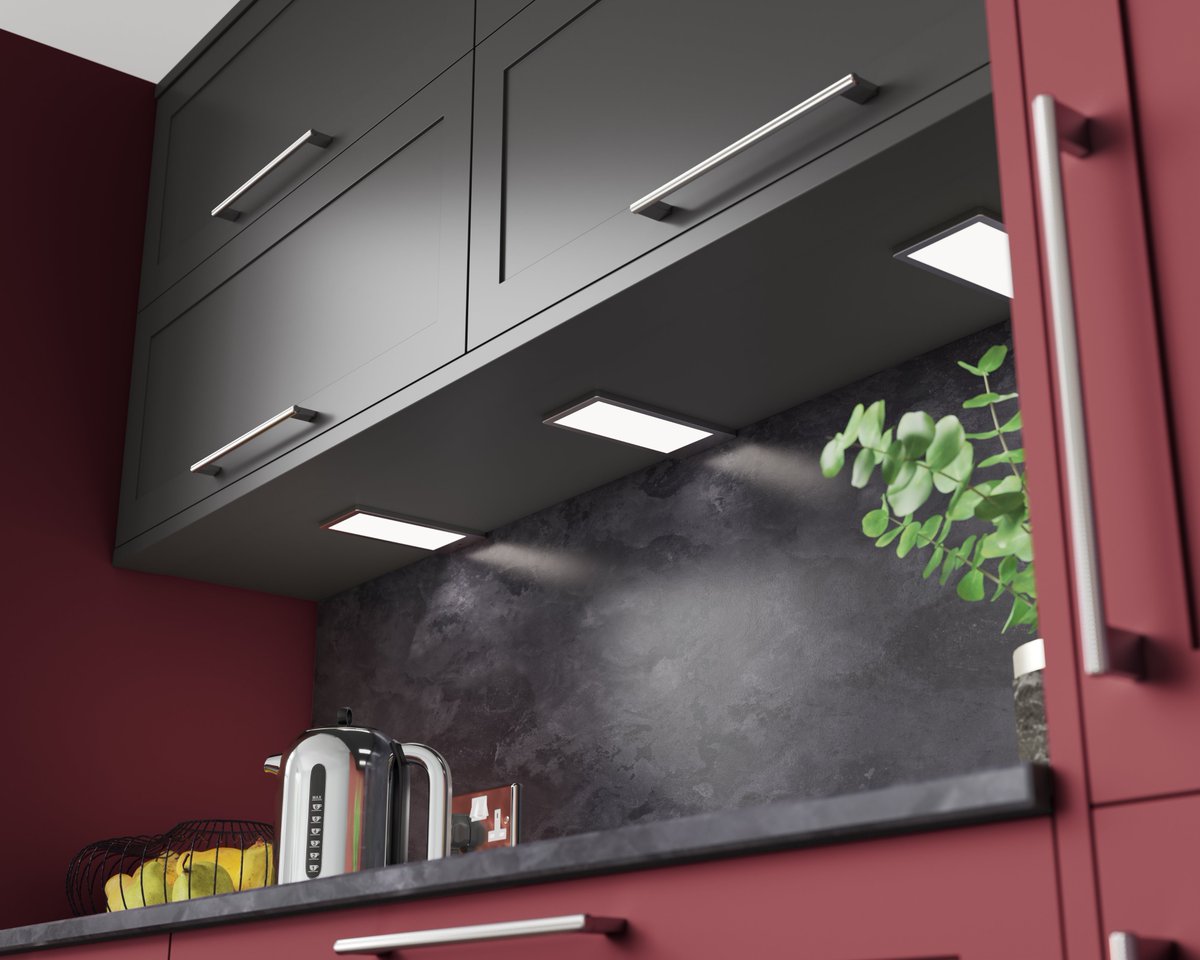 Under cabinet lights not only provide the practical benefit of useful task lighting but also add another layer of light to create depth and interest. But which to choose?! 
Nexus (triangle)
Neo (panel)
Arcade (square)
Hype (circle)
#SensioLighting #MakingLightingSimple #LEDlights