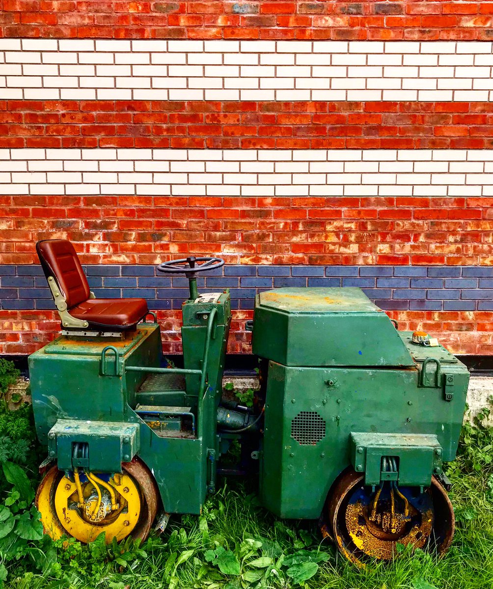 Stanley_Bad's tweet photo. Was admiring this machine (and contemplating embarking) when the groundskeeper appeared. Luckily he saw the funny side, and I watched him start it up and trundle towards the cricket pitches... #Badmobile https://t.co/1yMKDZtKZ6