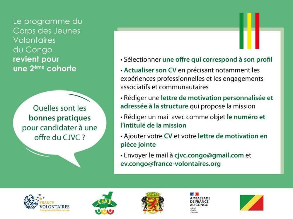 DoukagaDestine1's tweet photo. #Info #2ème_cohorte_CJVC :
Les candidats #retenus,lors du 1er appel à candidatures, passeront leurs entretiens le lundi 3 mai 2021 au siège du #CJVC sis dans l'enceinte de la Direction Générale de la Jeunesse.
Le 2ème appel à candidatures débute le vendredi 30 avril 2021.
#MJEC https://t.co/EEzfaTdc0A