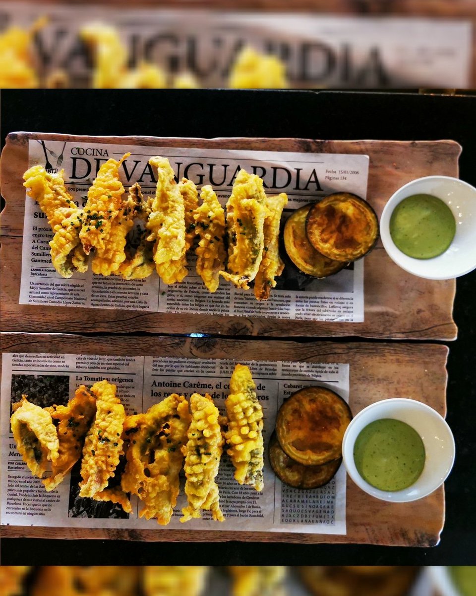 RestaurantPepo's tweet photo. Peixet sense espina amb albergínia arrebossada i all i oli de julivert.
El trobaràs al nostre menú del dia 💛 https://t.co/sdHqRLyoEz