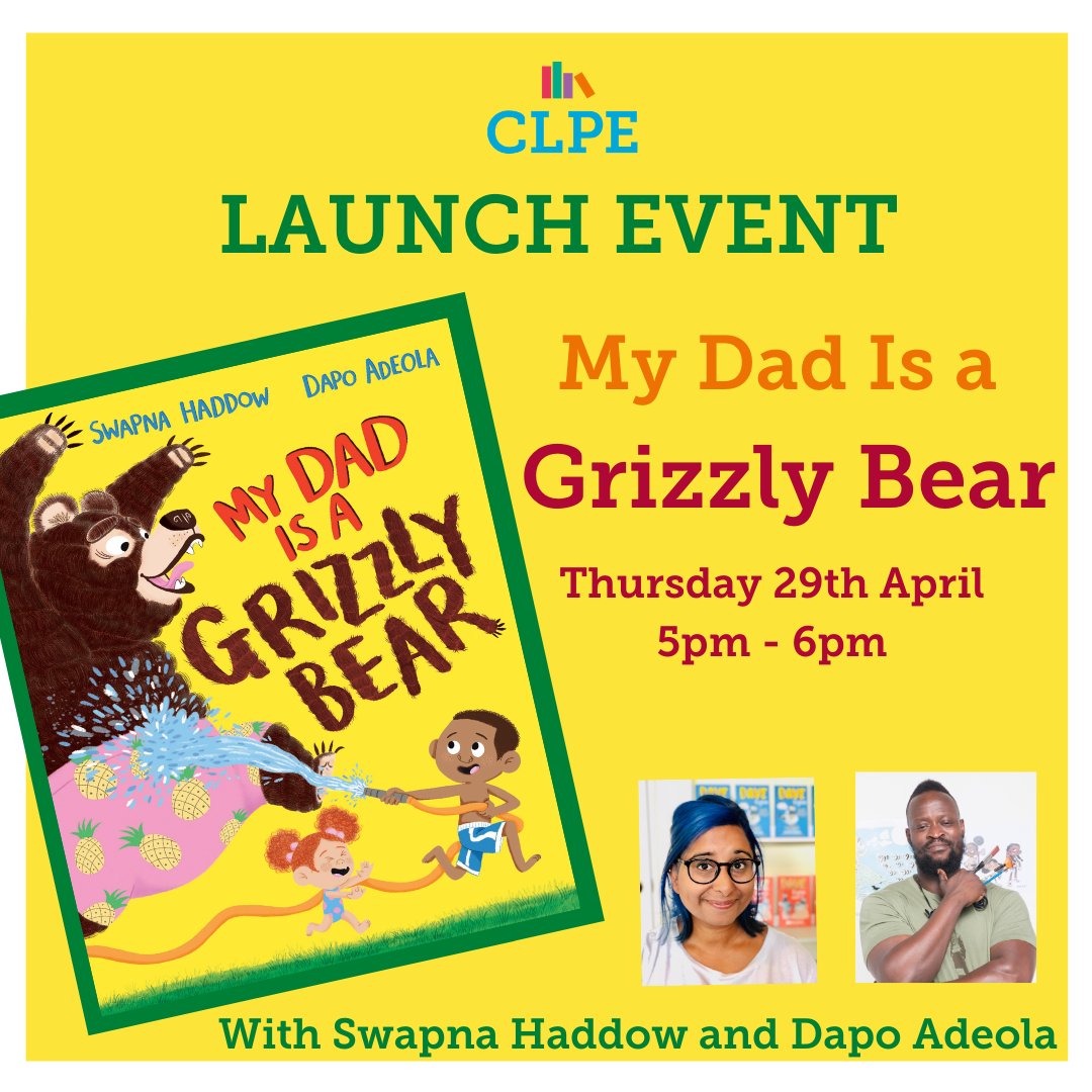 Shh, beware ...It's time to kick off our launch event for  #MyDadIsAGrizzlyBear!  @DapsDraws  @SwapnaHaddow  @DarrenM1974  @MacmillanKidsUK