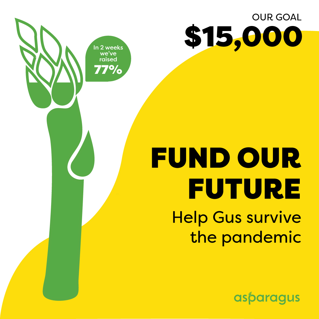 With a couple of days left we only need $3450 to reach our goal. If you’re able, please help us get there! With your support we will be able to continue telling the small and large stories of sustainability through 2021 and beyond. shop.asparagusmagazine.com/donations/