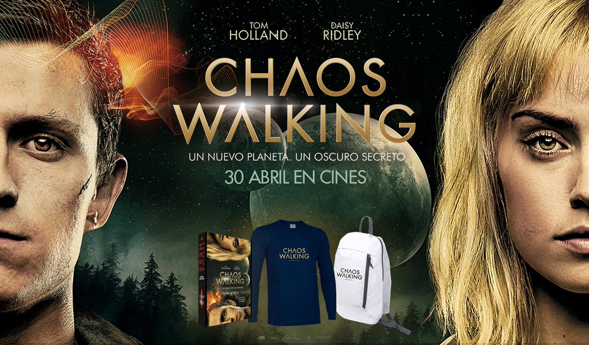 ¡SORTEO! 📣 Mañana se estrena la adaptación de #ChaosWalking, y para celebrarlo vamos a sortear packs de libro + camiseta y mochila oficial de la peli. 🍿 👉 Consulta toda la info en nuestro perfil de IG: instagram.com/p/CON6l4vM1b4/