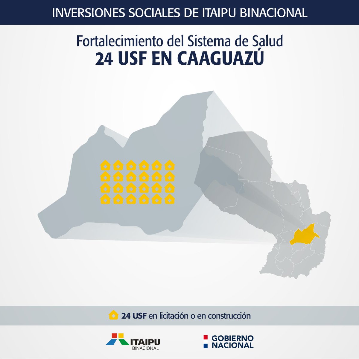 itaipuparaguay's tweet photo. 🏥 Desde el inicio de este Gobierno, la ITAIPU Binacional construye y equipa un total de 131 Unidades de Salud de la Familia (USF) en puntos estratégicos del país. 

➕ Info: https://t.co/l5ubGFj0GY

(Hilo) https://t.co/u5kzBqPj0d