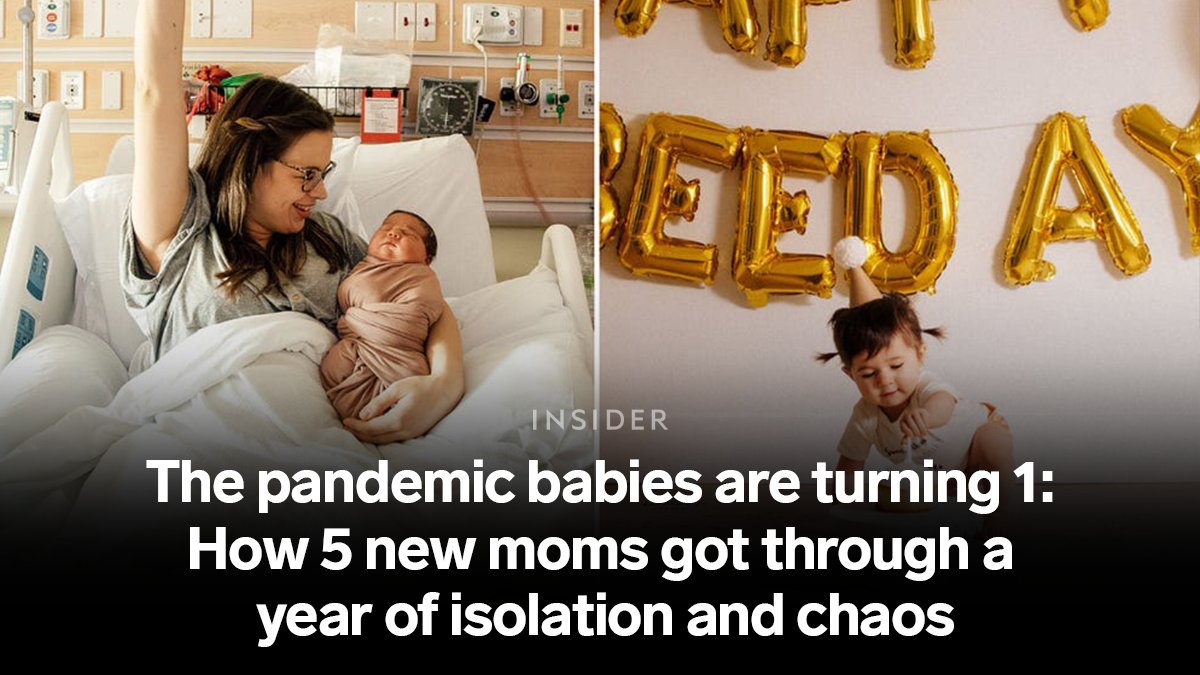 The pandemic changed the way people live, and for mothers, it came with a new set of challenges.Five mothers spoke to  @thisisinsider about the past year of raising infants.  https://www.insider.com/pandemic-babies-turn-one-moms-reflect-year-challenges-2021-4