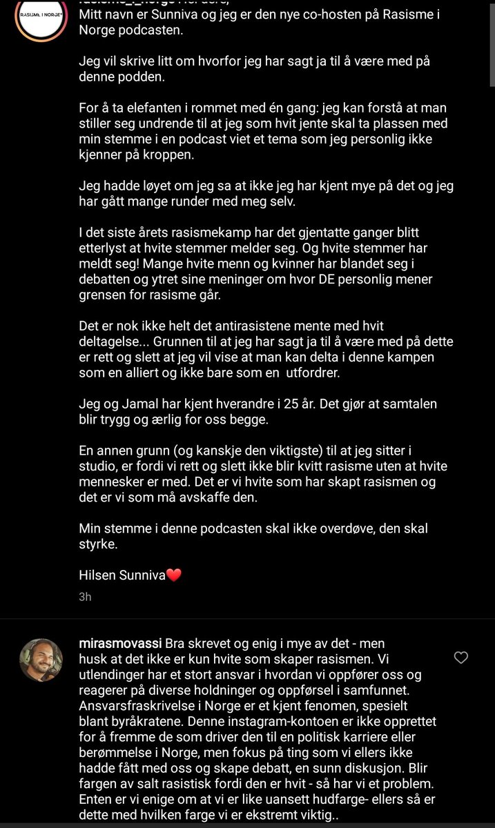 @rasisme_i_norge Det finnes tydeligvis ingen rom for diskusjon eller meninger hos denne kontoen.. #innleggslettet6ganger Grunn; "Vår konto - Våre regler."