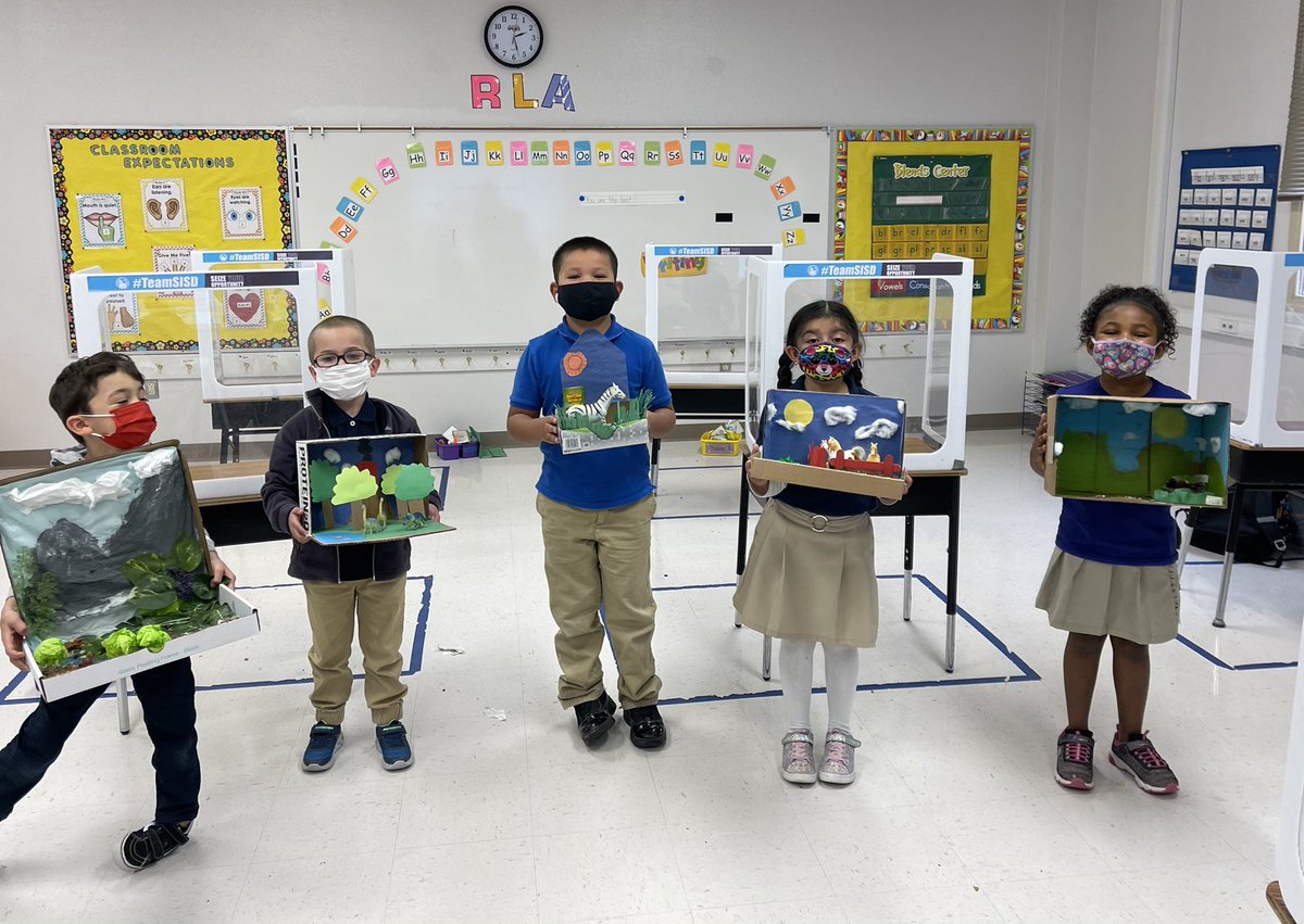 My babies did a really good job presenting their animal’s basic needs diorama. I am so proud of them! 😃❤️🙏🏻 Thank you parents for your support at home! #TeamSISD <a href="/DSShook_ES/">Principal Chavira, Dr. Sue A. Shook Elem.</a>