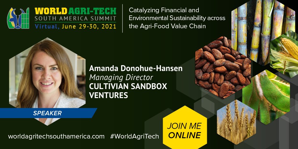 Cultivian Sandbox (@cultiviansbx) on Twitter photo Catch our very own @AmandaDonohueH speak on the panel ‘Investment with Impact: Capitalizing on a Thriving Sector’ at the virtual <a href="/WorldAgriTech/">World Agri-Tech</a> South America Summit on June 29-30! The Super Early Bird Offer ends tomorrow - Book now: bit.ly/3aO2NYh Catch our very own @AmandaDonohueH speak on the panel ‘Investment with Impact: Capitalizing on a Thriving Sector’ at the virtual <a href="/WorldAgriTech/">World Agri-Tech</a> South America Summit on June 29-30! The Super Early Bird Offer ends tomorrow - Book now: bit.ly/3aO2NYh