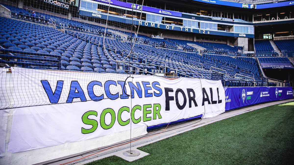 Vaccination Updates: 1. All First Team players and support staff now being considered fully vaccinated against COVID-19. 2. We are partnering with @VMFHealth and the City of Seattle to offer vaccinations to all eligible fans at home matches. MORE ➡️ sndrs.com/d8smbn