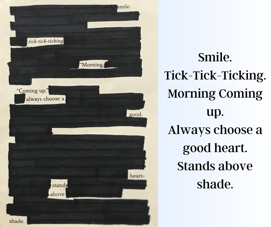 MendezMSLibrary's tweet image. As we wrap up #NationalPoetryMonth, here are some Blackout Poems that were created in the library and inspired by our poetry display. ✏💗📚