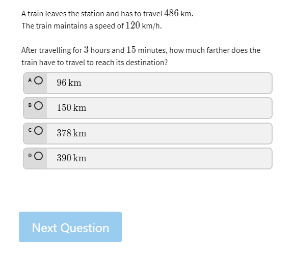 What's with math tests and trains leaving stations?