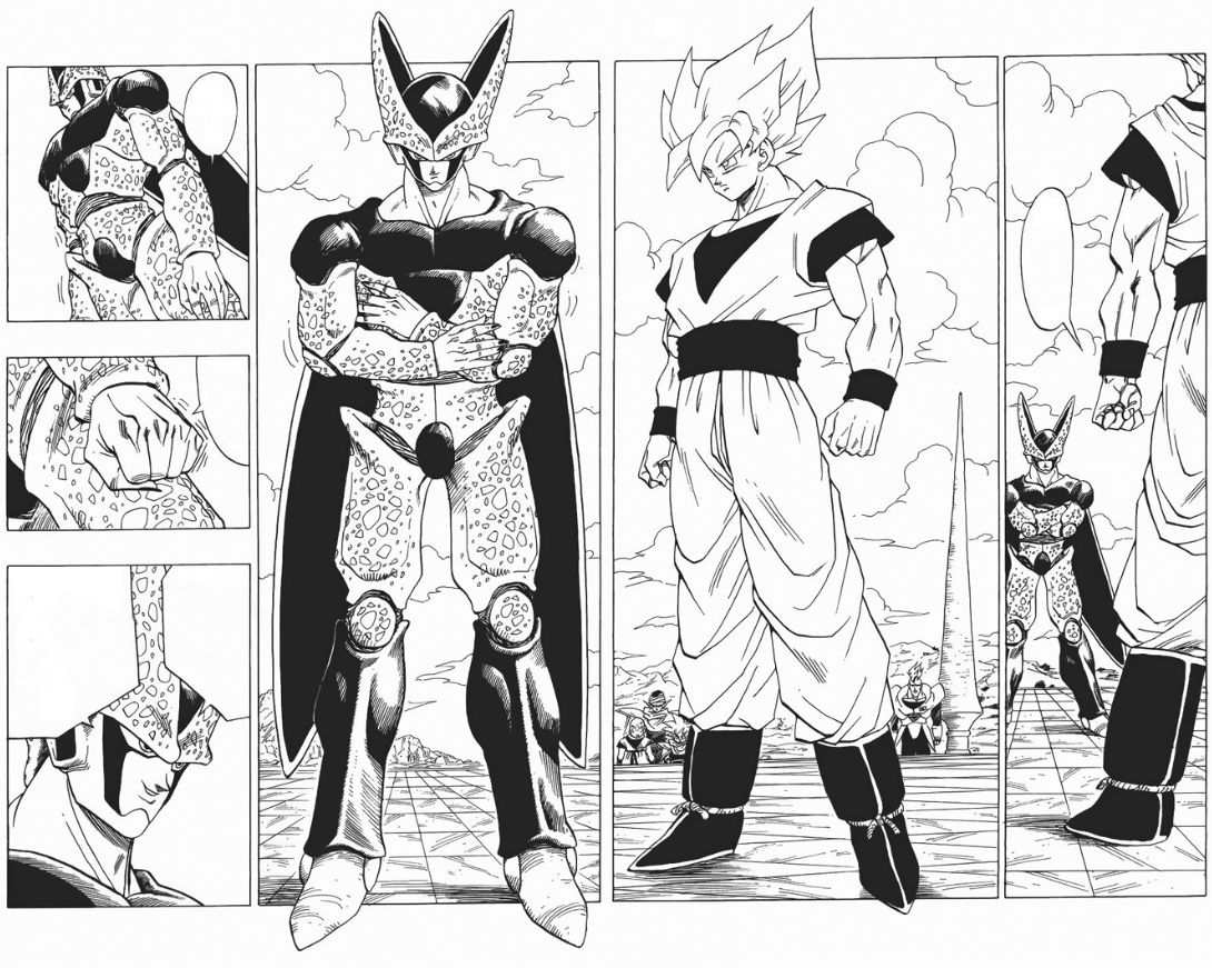 UnrealEntGaming on X: The Glory Of The Dragon Ball Z Manga! Perfect Cell  And Son Goku  / X