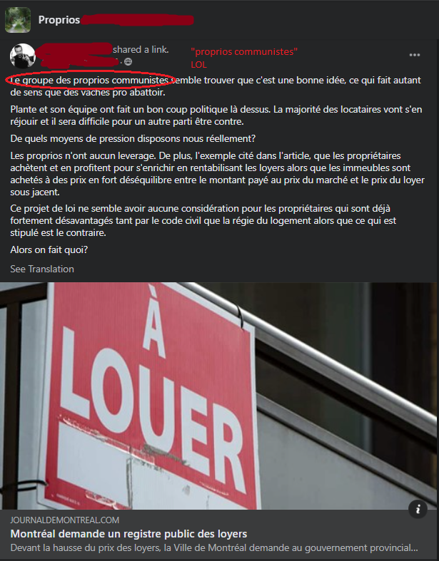 Funnily enough, the more R-wing landlord groups see these more centrist/mixed-ideology landlord groups as "communist landlord groups" which is obvs absurd, because a communist landlord is an oxymoron.