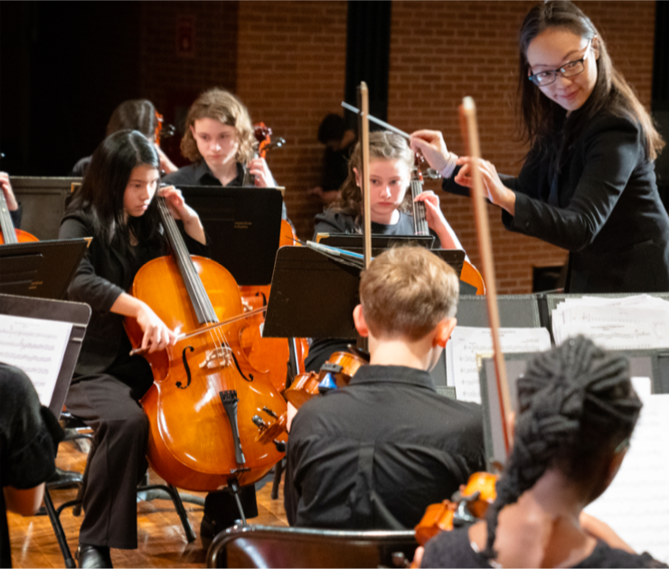 Western Connecticut Youth Orchestra Conductor, Sasha Ono, offered Ridgefield Public School fourth and fifth-grade orchestra students a free virtual workshop this week! Students learned to play music by ear, improvise rhythms, play with a backing track, and more!