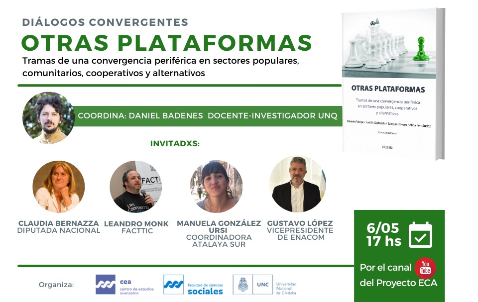 skielrivero's tweet image. El jueves 06/05 - 17hs hablamos sobre #OtrasPlataformas y #ConvergenciaPeriférica con la diputada @cbernazza, Manuela González Ursi de @ProyAtalayaSur @leitomonk de @facttic y @gustavoflopez de @ENACOMArgentina Conduce: Daniel Badenes. Nos vemos x acá youtube.com/watch?v=y6e-ak…