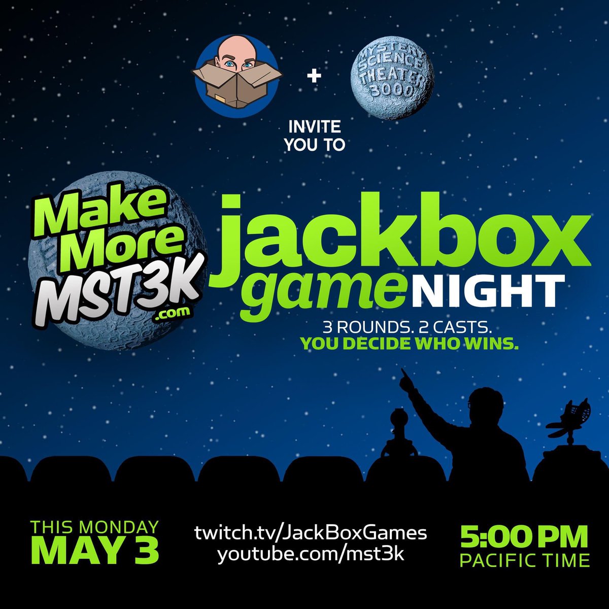 KCSKevinSmith's tweet image. I have a suspicion that this is going to be hysterical to watch 🤔
MakeMoreMST3K.com
#MakeMoreMST3K #MST3K