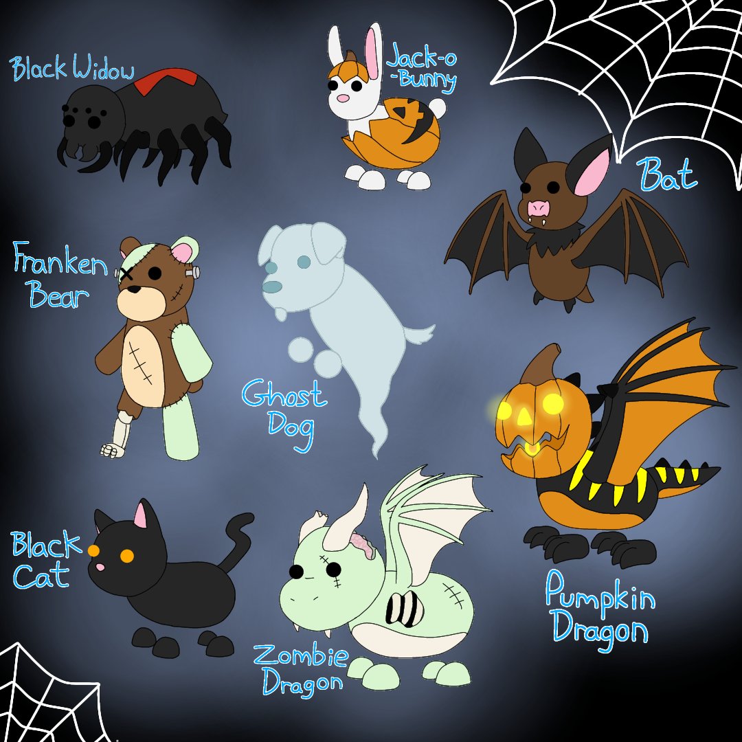 SushiTheBunnie's tweet photo. @PlayAdoptMe I made a spider pet idea for Halloween last year! :D I'd be all for a Spider!!
I made a snake too! Ahhh! I'd love if you guys made those! 😭
And scorpions https://t.co/iQUNnBfGxv