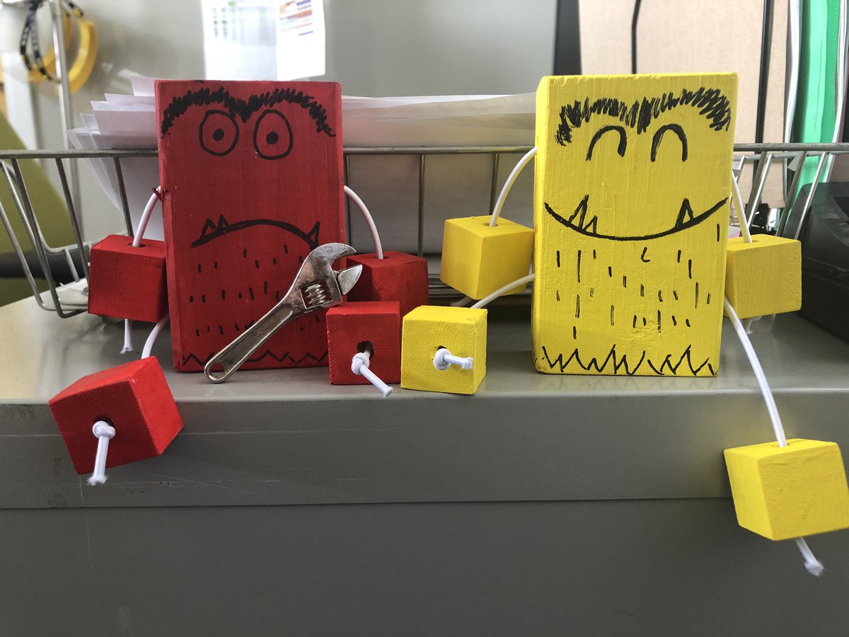 SD61Careers's tweet photo. “The Color Monster” kits are ready for delivery (our adult examples shown - anger & happiness)!
This ADST & Social Emotional Project is headed to #Craigflower Elementary soon!
Helping students to label & explain their feelings through hands-on work! @sd61schools @Anna_Llenas_ https://t.co/oBnt1oz6Iv