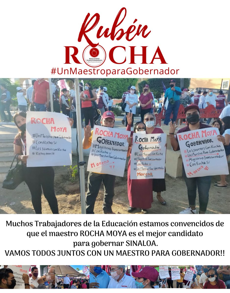 MagisterioTr's tweet photo. El Magisterio Transformador con ROCHA GOBERNADOR!!
https://t.co/N27Iz2AuFO
@lopezobrador_ @EneydaRocha @rochamoya_ @MagisterioTr https://t.co/K0BV8BAhcS