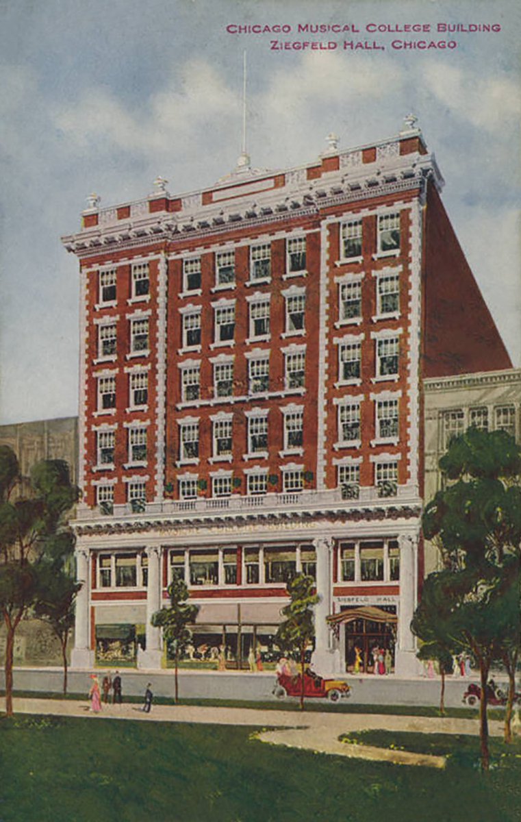 Blum Building, Chicago. CA Eckstorm, 1908. ~1910 postcard via  @NewberryLibrary / 2020 photoGroundbreaking soprano Florence Cole Talbert was the first Black singer to appear in a Chicago Musical College program when she performed in this building as a student in 1916. : 1/11