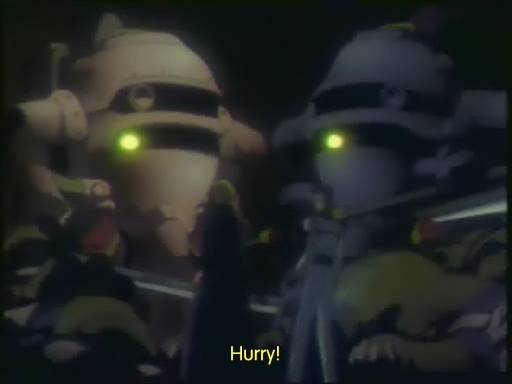 (ALL VHS SHOTS HERE) It's at this point where Sakura and co. arrives in her mecha to rescue them.