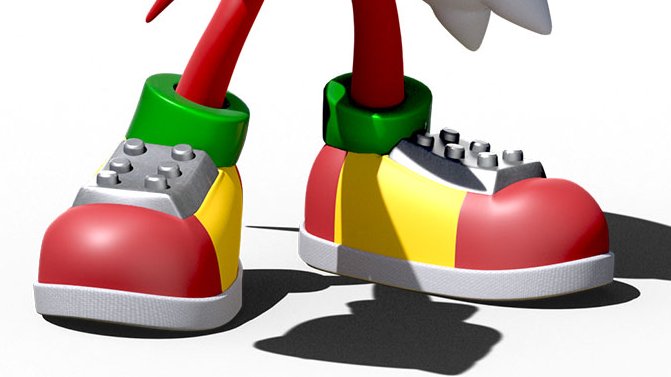 DynamoSuperX's tweet photo. my little sister just asked me why knuckles got LEGOS on his shoes.

can't. unsee. 😭 https://t.co/e9YZXx62j1