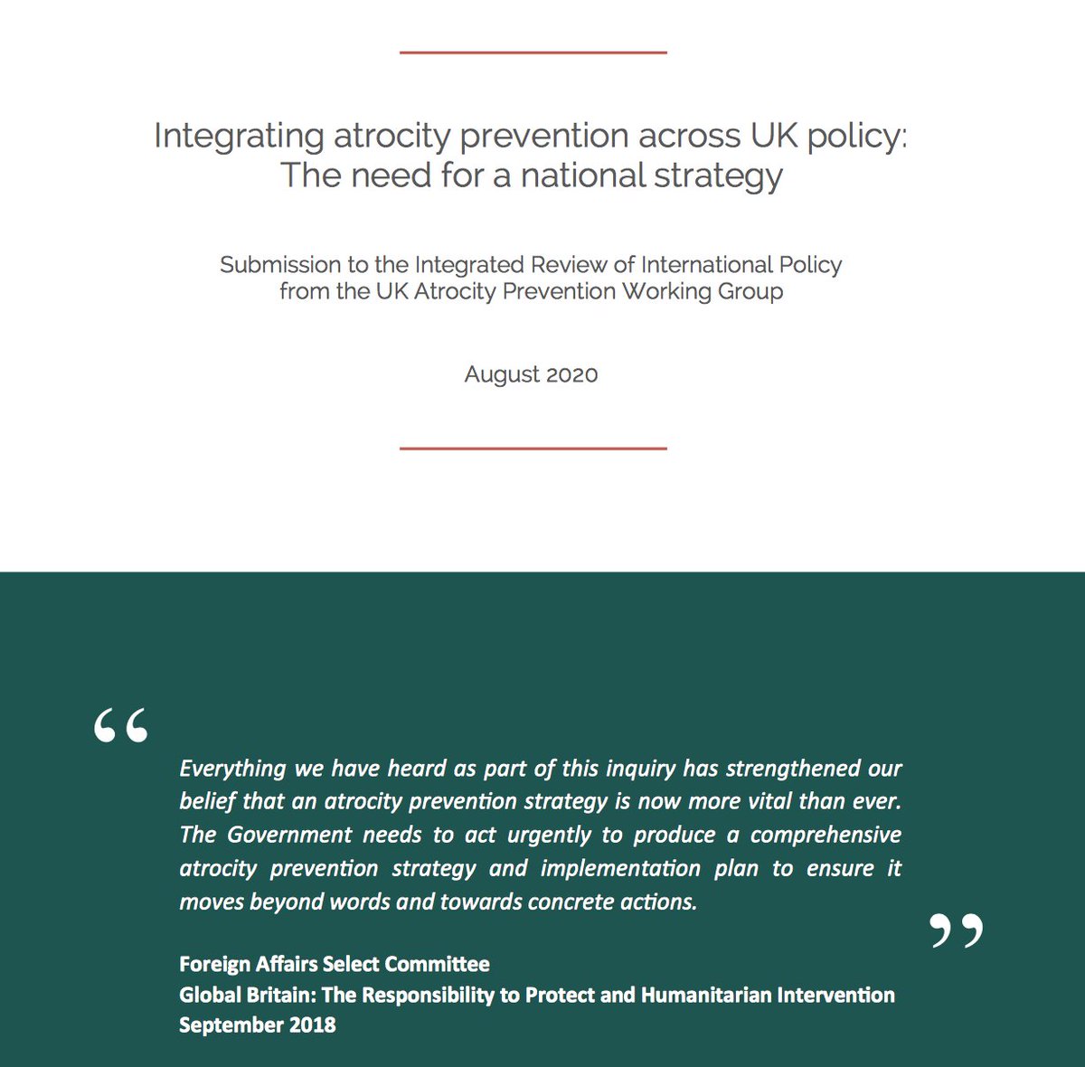 And that's exactly the point. I'd argue the Minister's response fairly reflects UK policy because it is precisely because that gap that is (still) unaddressed in UK policy. And is what urgently requires attention. See our sub to the Integrated Review:  https://protectionapproaches.org/news/f/submission-to-the-integrated-review-of-uk-international-policy