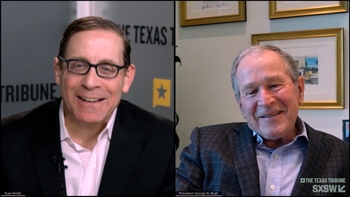 Overheard with Evan Smith (@overheardpbs) on Twitter photo We're back with a new episode! <a href="/evanasmith/">Evan Smith</a> sits down with former President George W. Bush to talk about politics and his book about immigrants. Airs tonight at 7 p.m. on <a href="/austinpbs/">Austin PBS</a>. #overheardpbs We're back with a new episode! <a href="/evanasmith/">Evan Smith</a> sits down with former President George W. Bush to talk about politics and his book about immigrants. Airs tonight at 7 p.m. on <a href="/austinpbs/">Austin PBS</a>. #overheardpbs