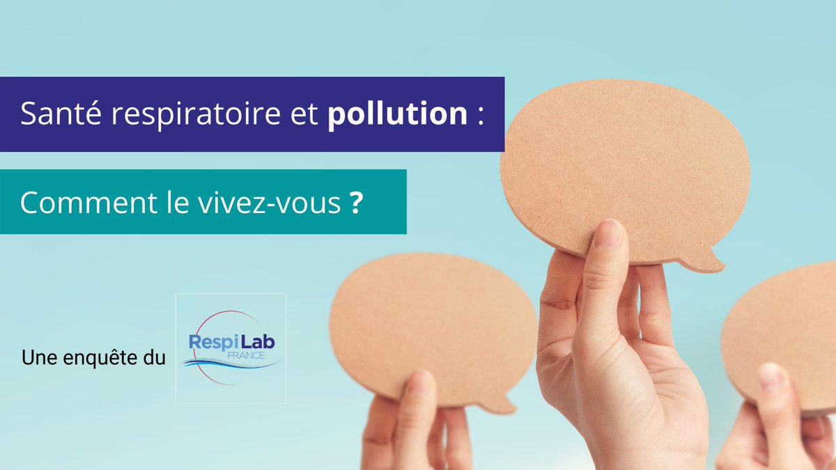 respirsante's tweet photo. [ 😷 #RespiLab ] #SantéRespiratoire et #pollution : Santé respiratoire France mène une grande enquête auprès des personnes souffrant de maladies respiratoires chroniques 🔗 https://t.co/NCNkl7qW0p @AsthmeAllergies @ecosanteDataFr @RespiFIL @APEFPI @asso_ffaair @SPLF_SocPneumo https://t.co/J9YL41DNqx