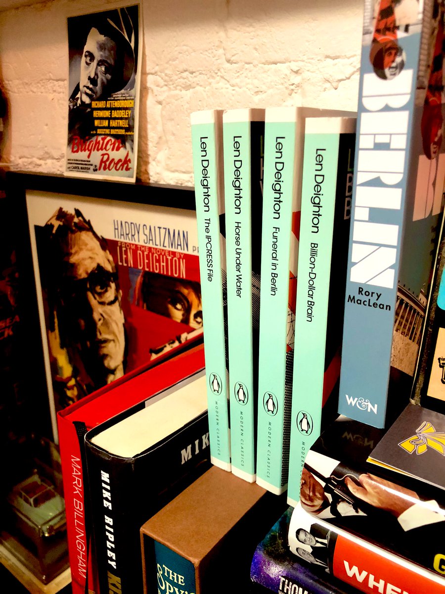 IpcressMedia's tweet photo. We couldn’t resist these four new @PenguinUKBooks reissues of some of Len Deighton’s classic spy novels. The artwork is very cool and nicely in keeping with the ‘60s editions. https://t.co/iJ3i2TlUVO