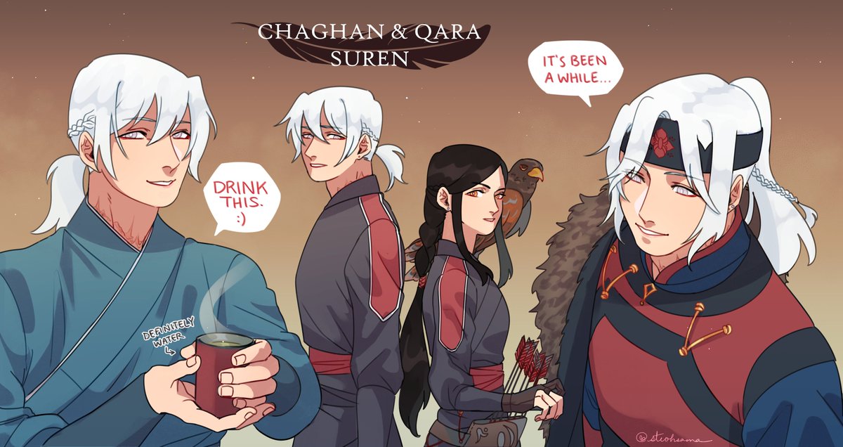 『🦅 The Seer & his Other Half 🏹』

Chaghan and Qara Suren from The Poppy War by @kuangrf 