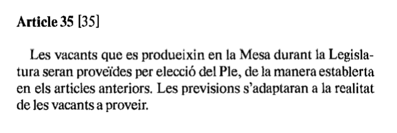 josepcosta's tweet photo. Diputat, potser la qüestió és que jo a banda de llegir el Reglament l'he entès i en conec la història.
L'art 35 del Reglament del 1987 deia exactament el mateix que l'art 46 actual. Per això es va dictar la norma interpretativa que he reproduït, que diu que vostè era inelegible. https://t.co/CfmNi5CxSE