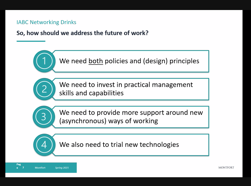 iabcuki's tweet photo. "There's going to be a lot of difficult conversations that managers are going to have. And we [as communications professionals] can help with that" @scotty_bhoy shares his thoughts about the future of work in a COVID 'new-normal' #virtualdrinks https://t.co/lVM96xZUqx
