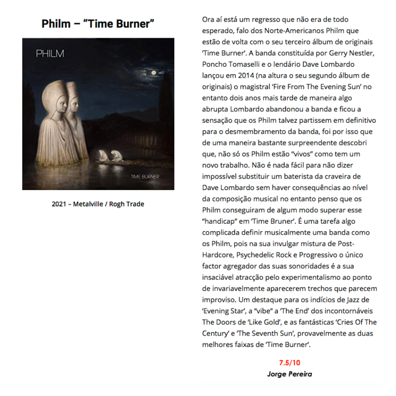 Cool #TimeBurner review in Portuguese. Thank you Jorge Pereira and #WorldOfMetal magazine! worldofmetalmag.com/wom-reviews-au… 
<a href="/WOMetalradio/">World Of Metal</a>  <a href="/MetalvilleR/">Metalville Records</a>