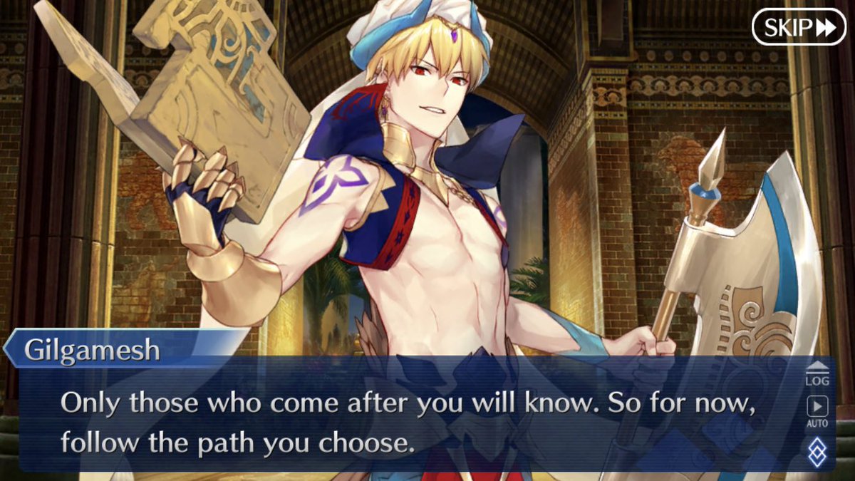 FGO also show sides of him we rarely got to see before. He is not above poking fun at those around him especially Ishtar. He also capable when necessary give words of encouragement especially with Ritsuka and Mash assuring them their fight won’t be in vain.