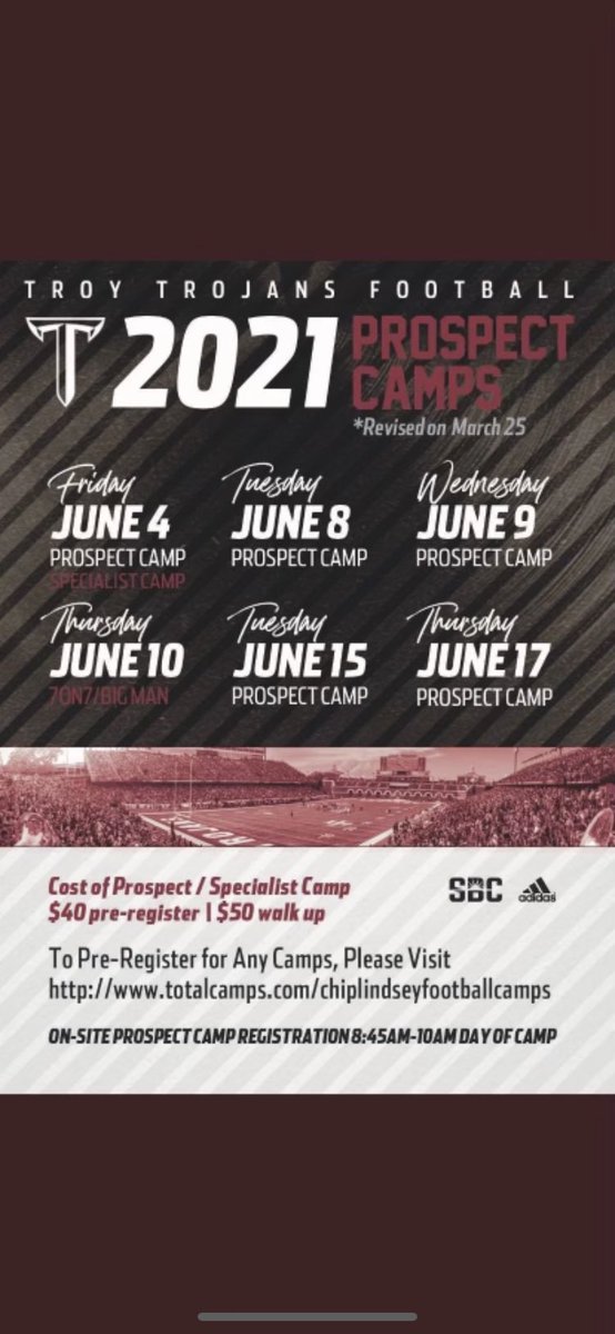 Thankful for the Troy ⚔️invite to there camp <a href="/TroyRecruiting/">Troy Football Recruiting ⚔️</a> <a href="/CoachLMeadows/">Luke Meadows</a>