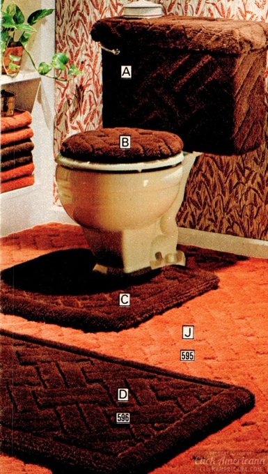 Number 7*VERY MUCH ON THE MINUS SIDE*The toilet carpet set