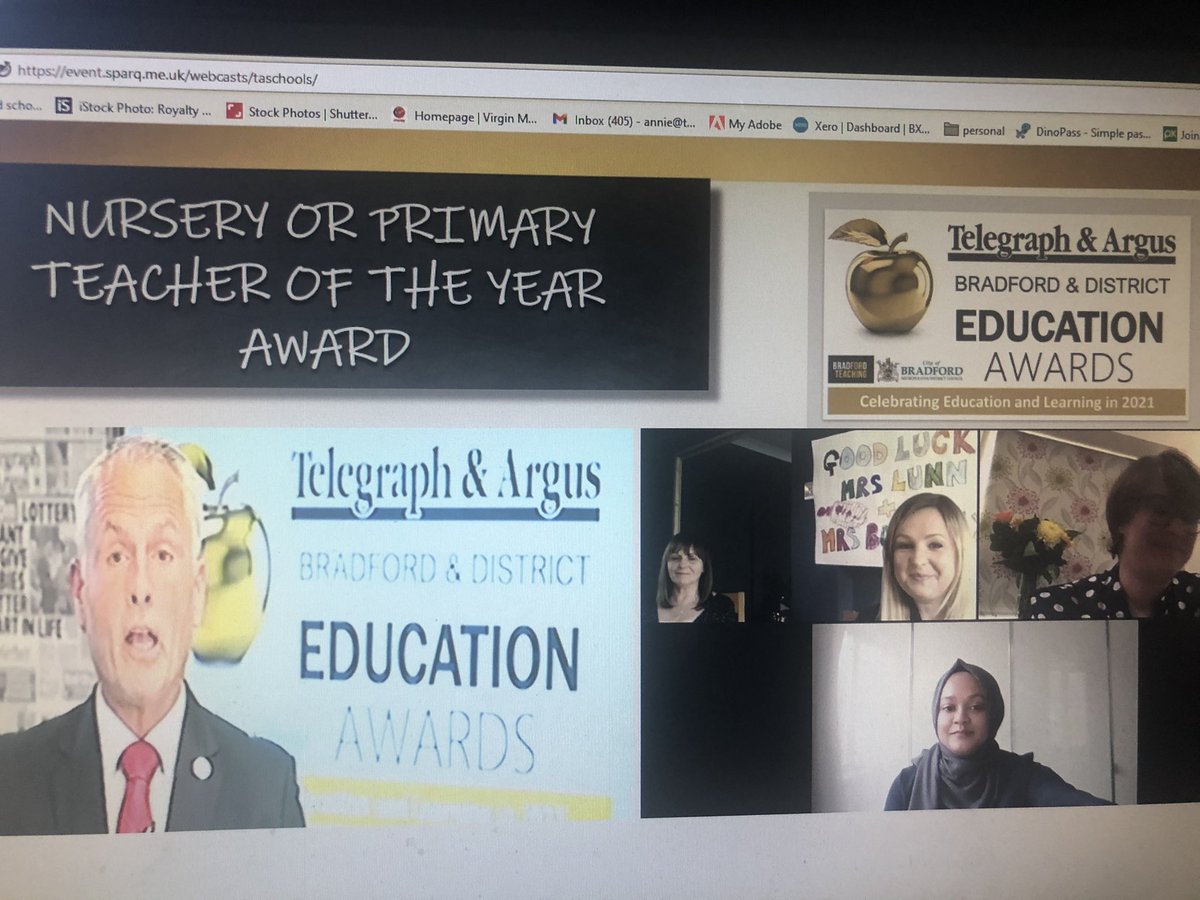 BradfordTeach's tweet photo. Congratulations to the first winner of the night. Rayfa Ali @sandalps #TaSchools2021 #bradfordteaching https://t.co/4d4QJFxmZ9