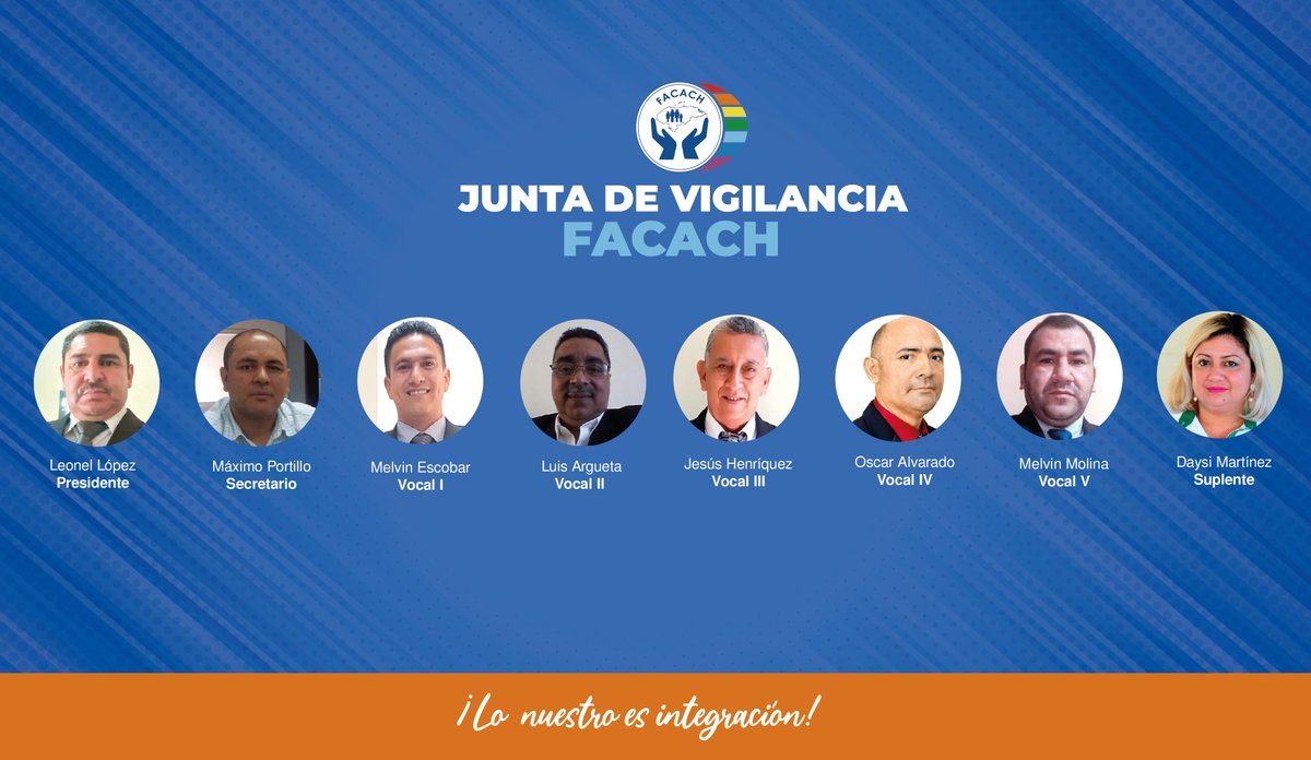 📣También conozca a los nuevos integrantes de Junta de Vigilancia de #FACACH

#SomosFACACH #SomosCooperativistas