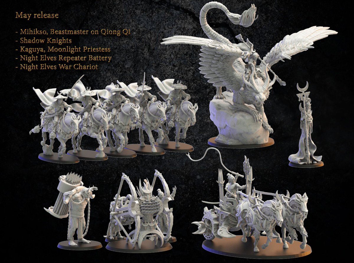 girl_warhammer's tweet photo. ¡¡Señores!! Ojito a lo nuevo que nos trae los amigos de Lost Kingdom, elfos oscuros con estética asiática 🤗🤗🤗 ¿Puede ser un guiño a los Umbraneth de AOS? No lo sé, pero eso lo espero #elfosOscuros #umbraneth #warhammer #WarhammerCommunity #ageofsigmar #lostkingdom https://t.co/XKF3onBZBm