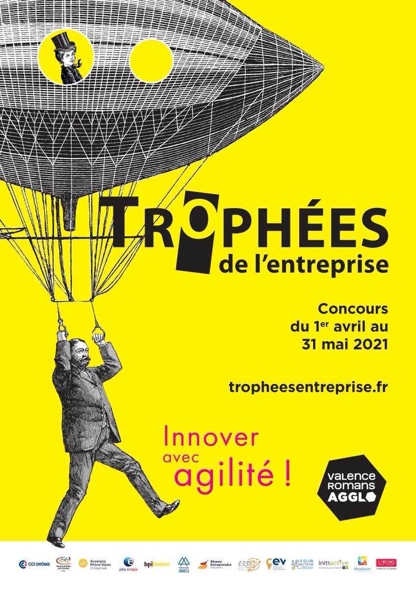ValenceRomans's tweet photo. Jusqu’au 31 mai, candidatez aux Trophées de l’entreprise 🙌 ! Un concours qui récompense chaque année les #innovations géniales des #entreprises du #territoire 😉 A la clé, un trophée et un bel éclairage pour les #lauréats 💡 
Plus d’infos 👉 https://t.co/x7rSeB8gDG https://t.co/4hbMBLd2zR