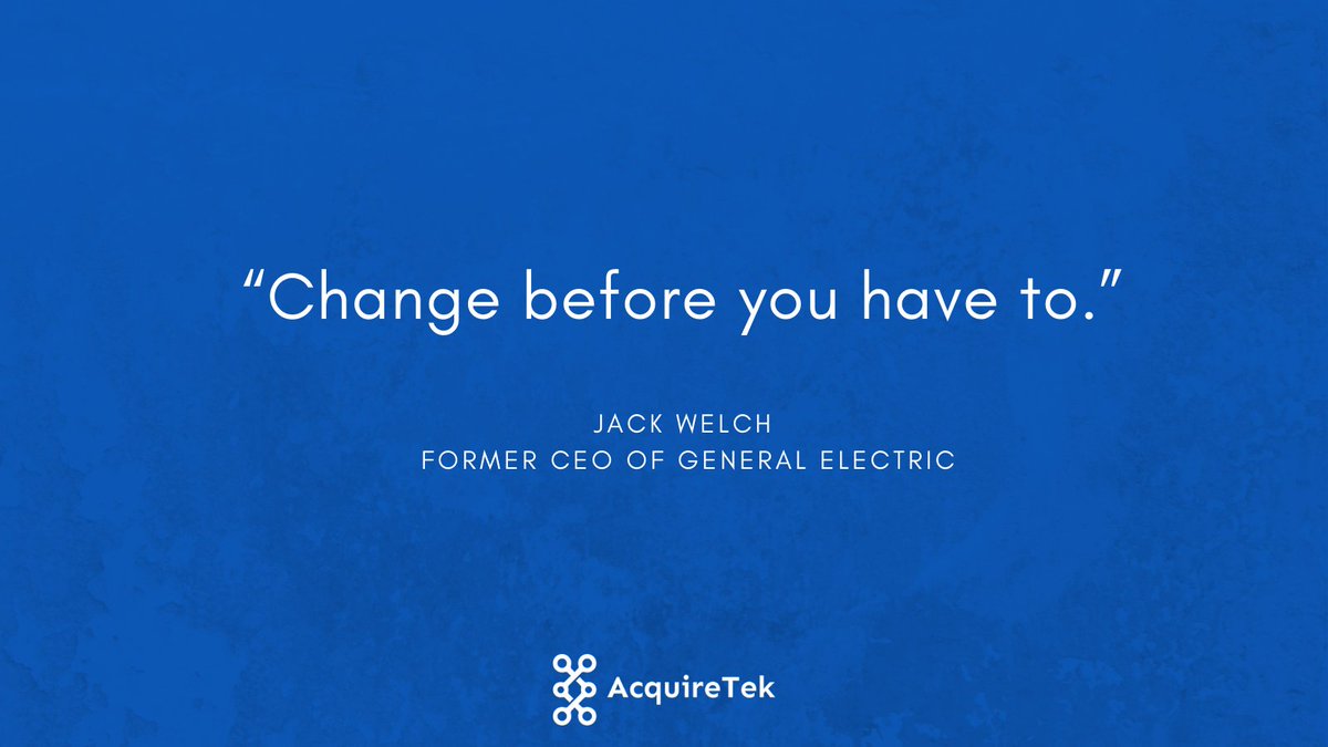 Change is rarely on our terms. But it can be. As leaders, we should always be looking for ways to change for the better. Because acting, not REacting, is almost always more successful. Do you agree?

#PositiveLeadership #JackWelch #BusinessGrowth #YourIMOPartner