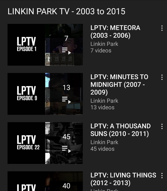 LPTV (2003 - 2015) and BangtanTV (2012 – today). sharing your work life in the studio, on tour and more with your fans